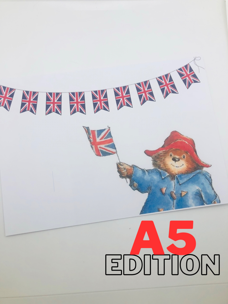 A5 Paddington Bear printed Bow display cards