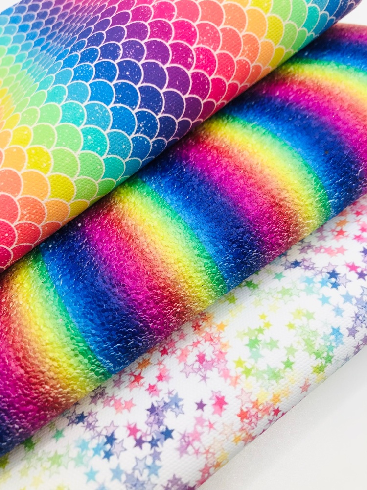 Rainbow chunky canvas Fabric Friday Bundle