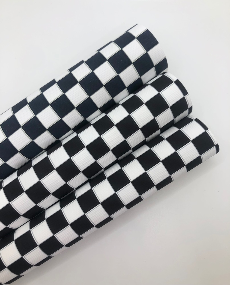 1002 - Checkerboard printed canvas fabric