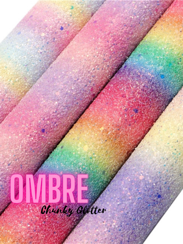 Ombre Rainbow Chunky Glitter Bargain Bundle (4pc)