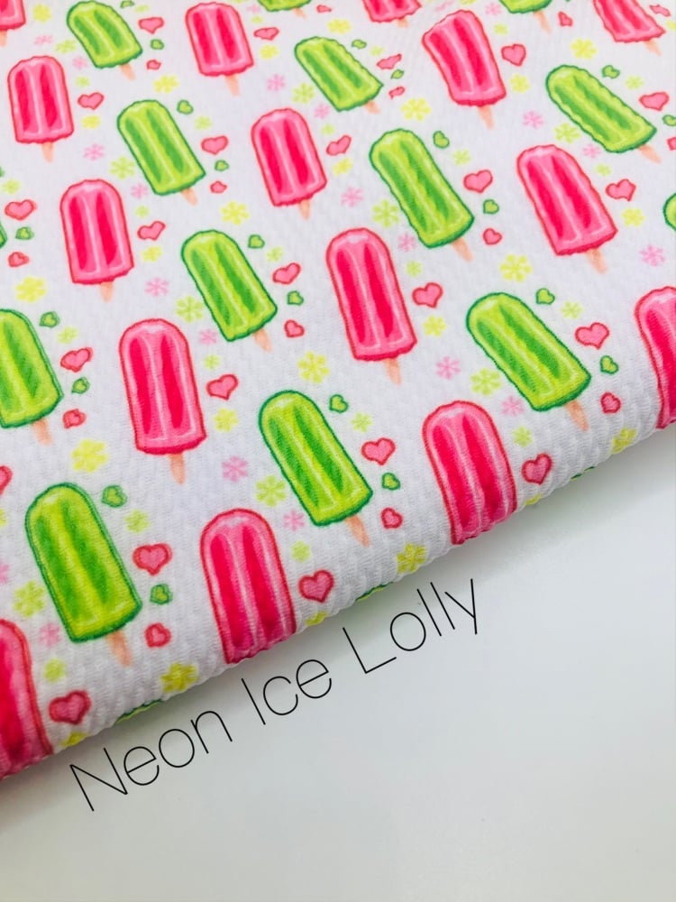 Neon Ice lolly Printed Bullet Fabric