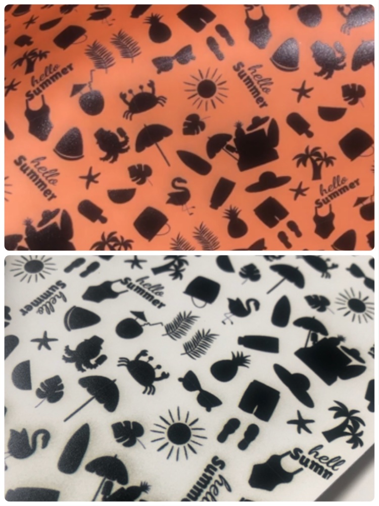 UV COLOUR CHANGE SUMMER HOLIDAY Print Printed In House Leatherette Fabric