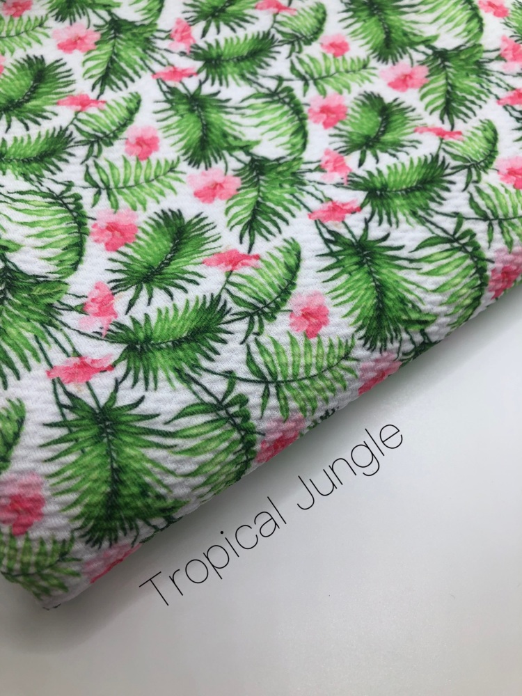 Tropical Jungle printed bullet fabric