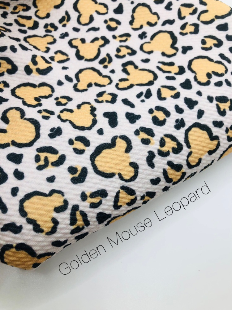 Golden mouse leopard printed bullet fabric