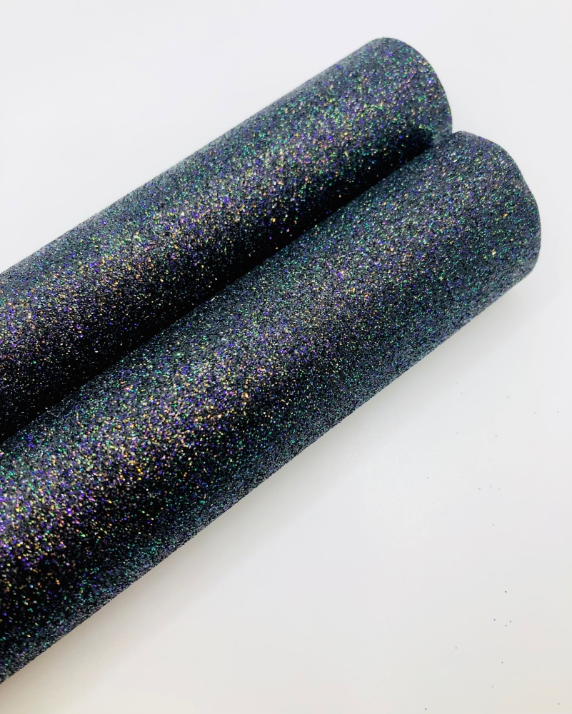 LUXURY - Haunted Black Fine Glitter Fabric