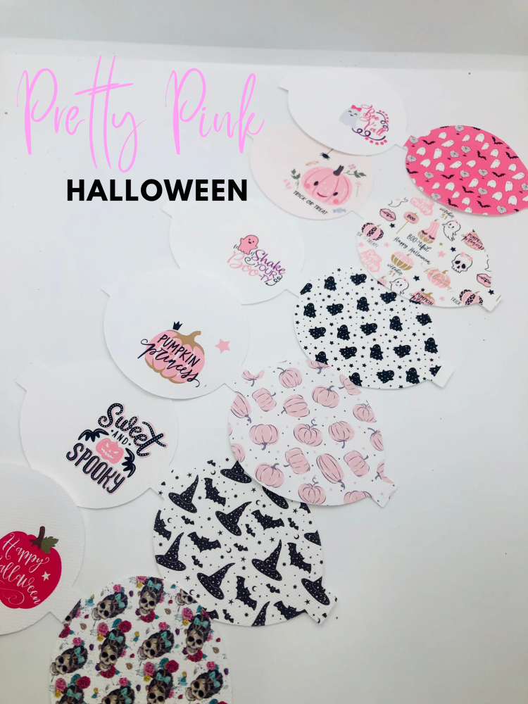Pink halloween Pre cut bow loop fiver friday bundle