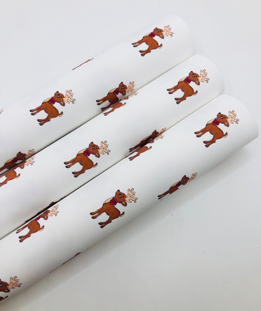 1259 - Elegant reindeer printed canvas sheet