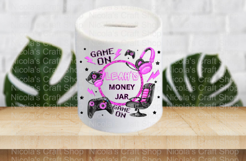 Gamer Girl Personalised Money Box