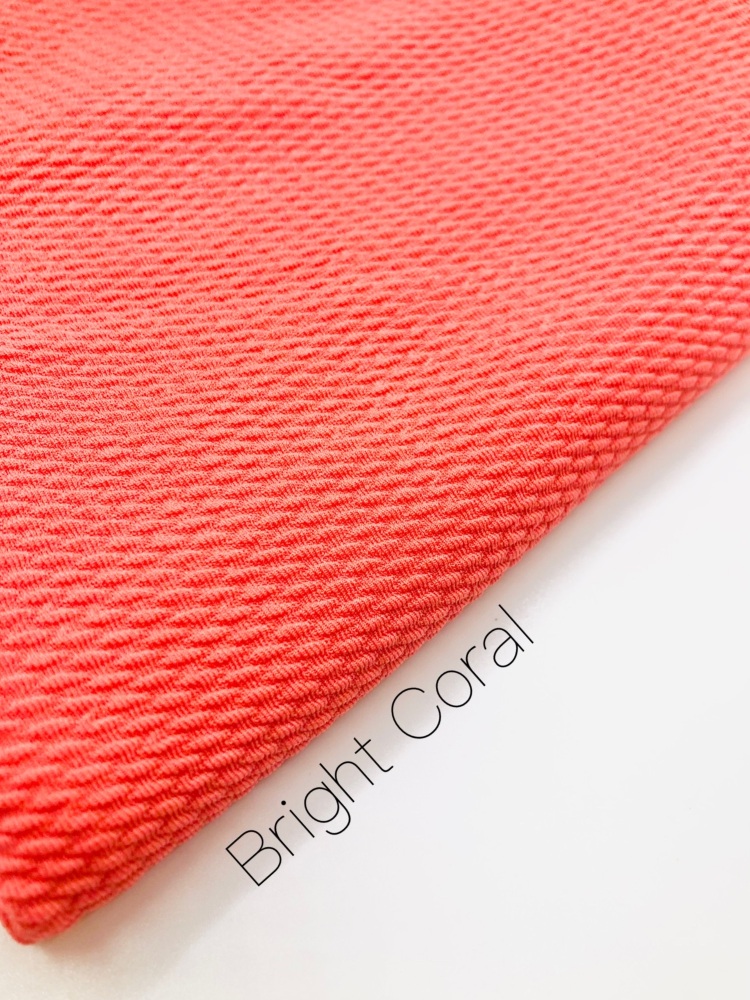 LIMITED EDITION Bright Coral Plain Bullet Fabric