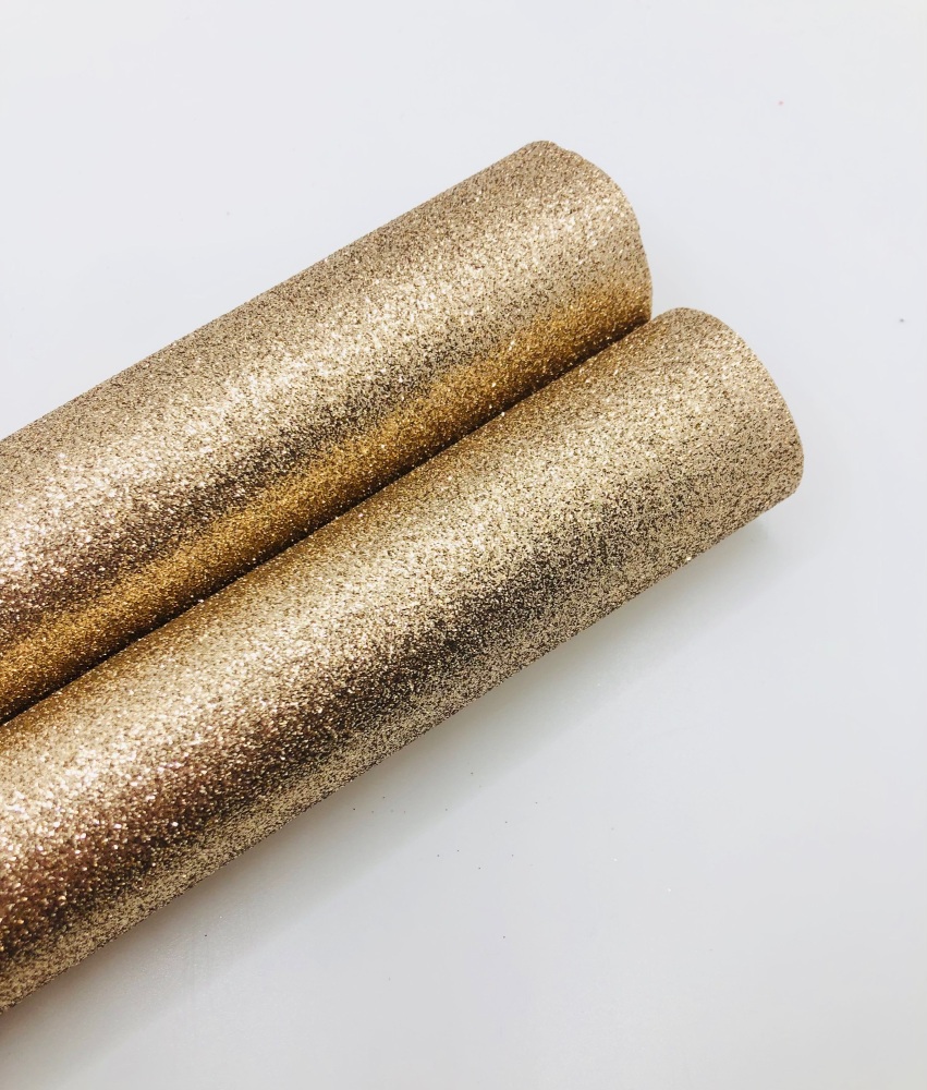 FINE LUXURY - Light Gold Glitter Fabric