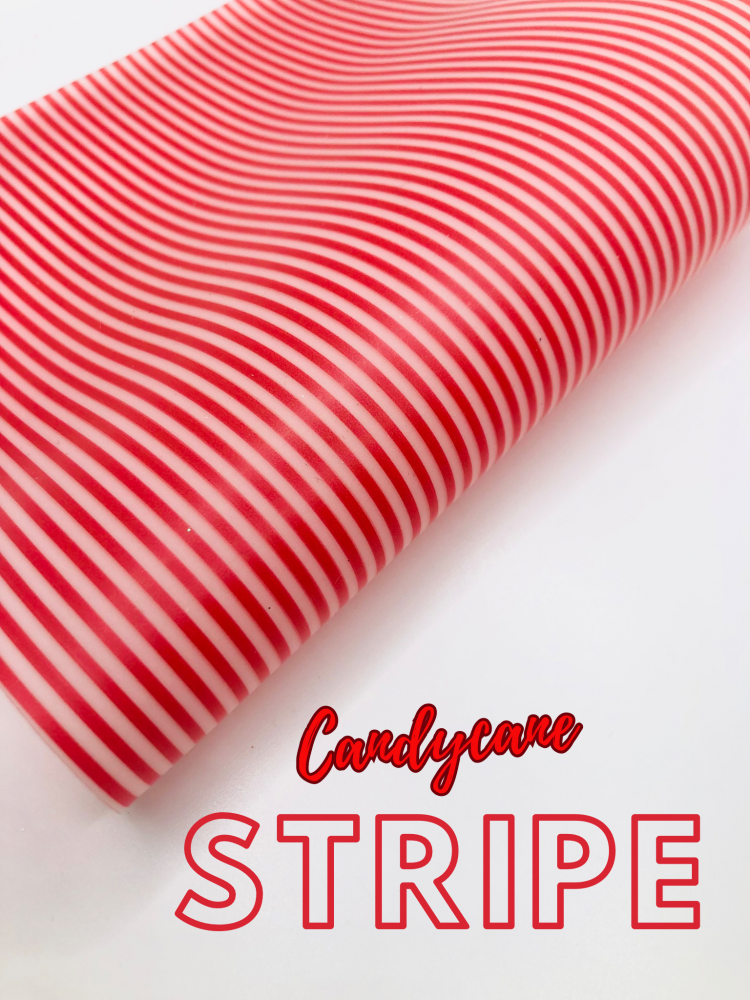 Candycane stripe printed Jelly Fabric