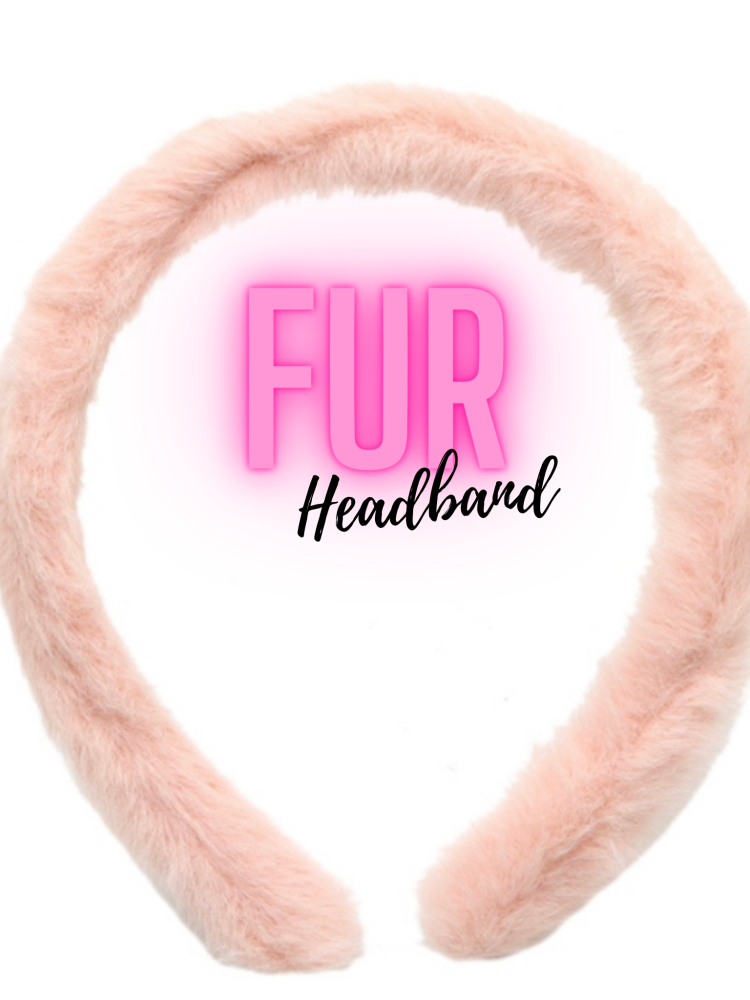 Light Pink Fur Teddy Bear Fluffy Headband