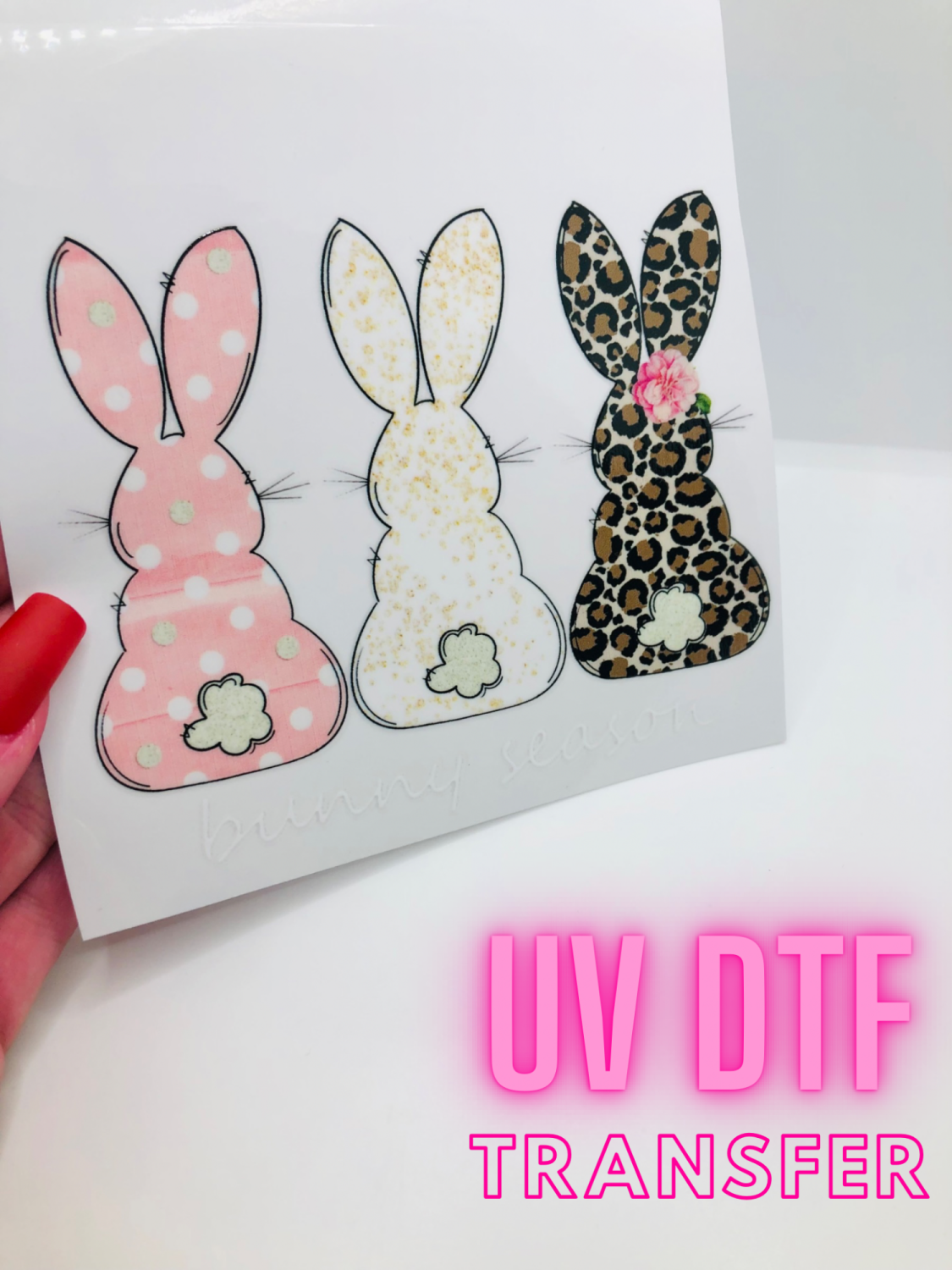 UV DTF WRAP Easter Bunny & Flowers E11 – One Stop Cups