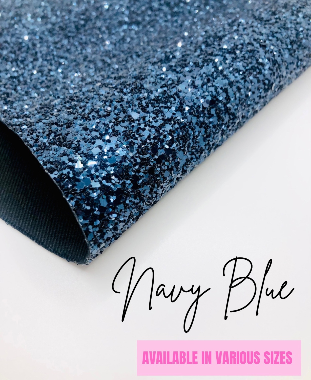 Chunky Glitter Vinyl Fabric - Blue Iridescent - 54