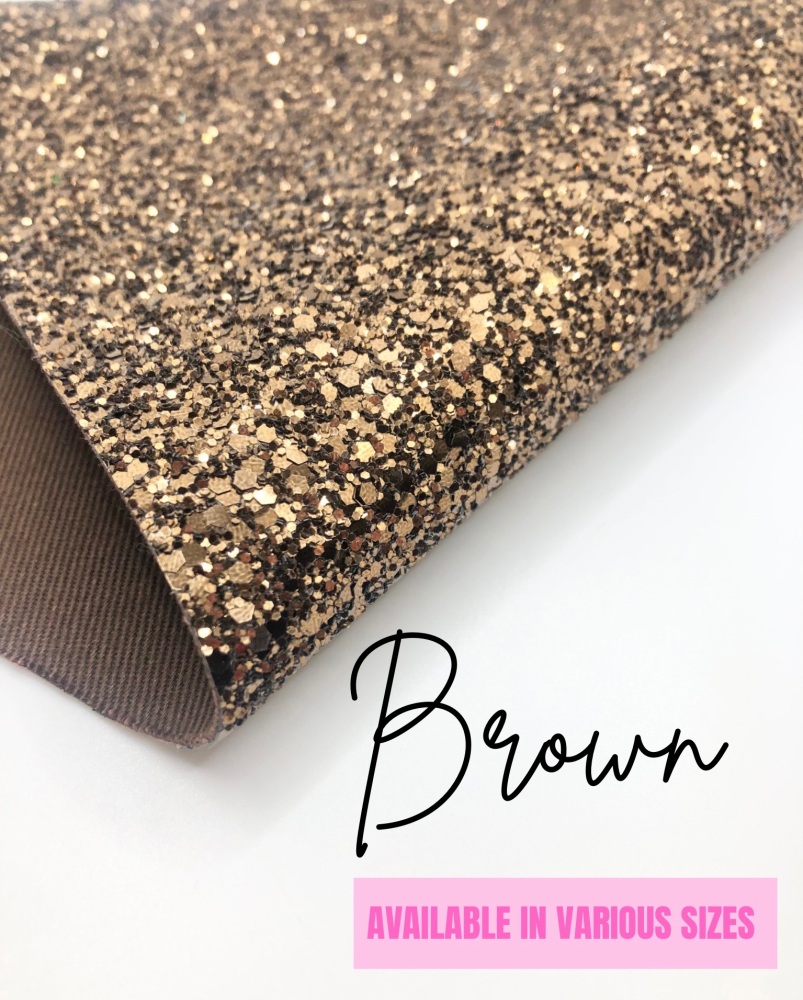 Luxury - Plain Brown Chunky Glitter