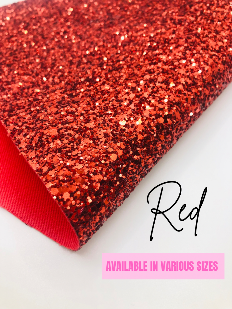 Luxury - Plain Red Chunky Glitter