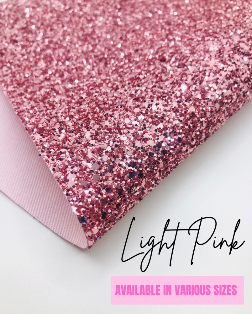 Luxury - Plain Light Baby Pink Chunky Glitter