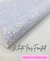 LUXURY -  White Iris chunky glitter fabric
