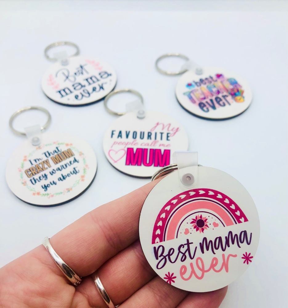 Best Mama Ever Circle Mothers Day Keyring