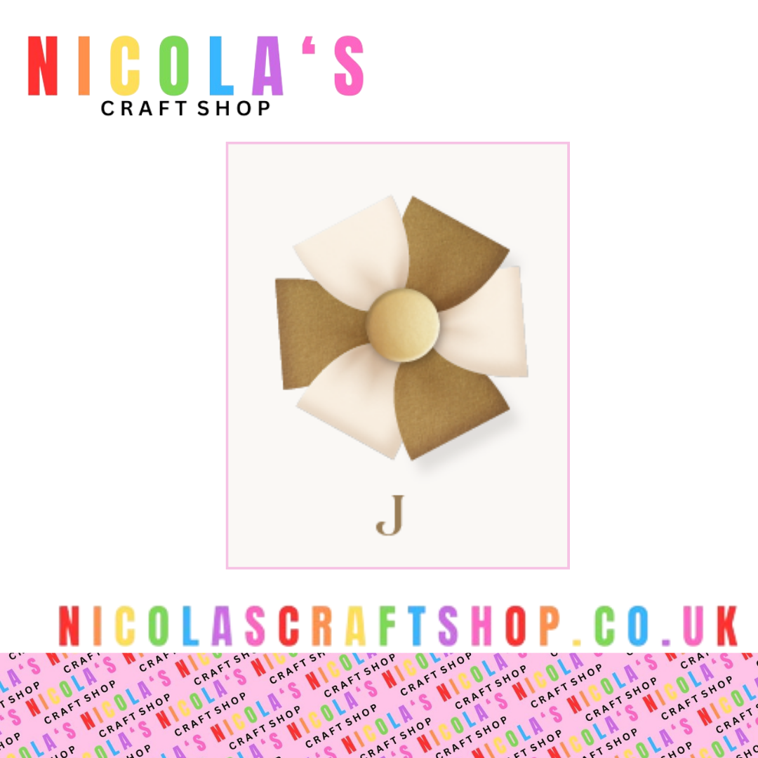 J - FLOWER LAYERED HAIR BOW DIGITAL DOWNLOAD