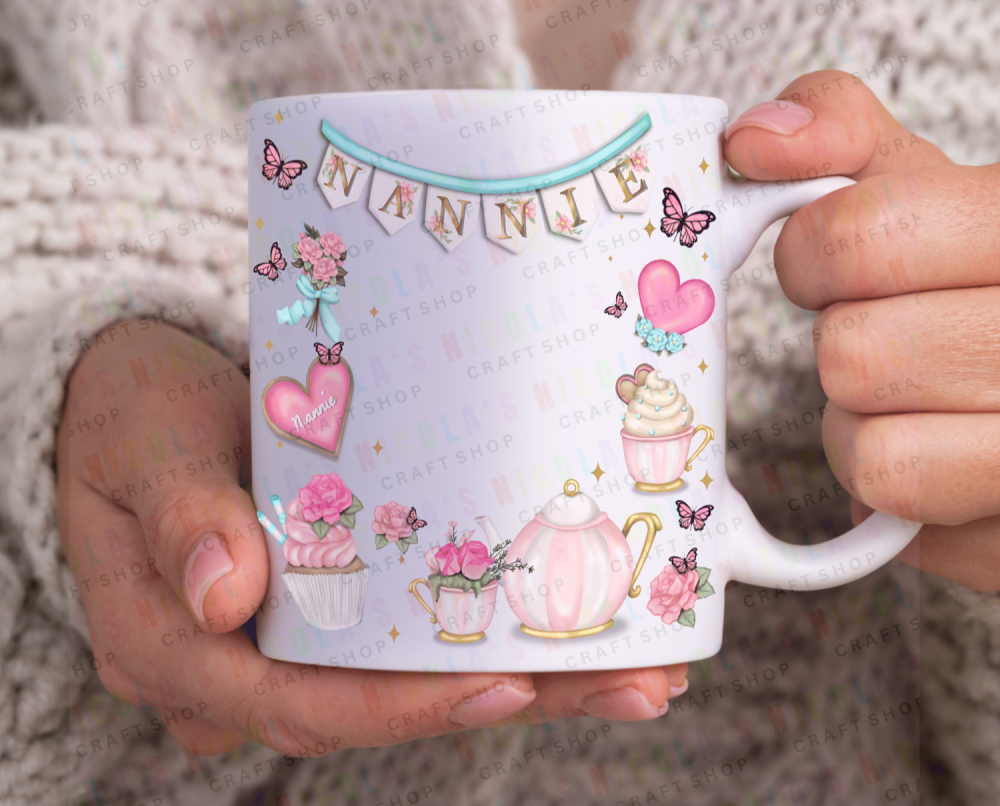 Nannie Personalised printed mothers day gift printed 11oz Mug