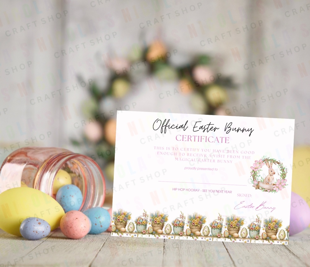 PINK - The official Easter bunny certificate