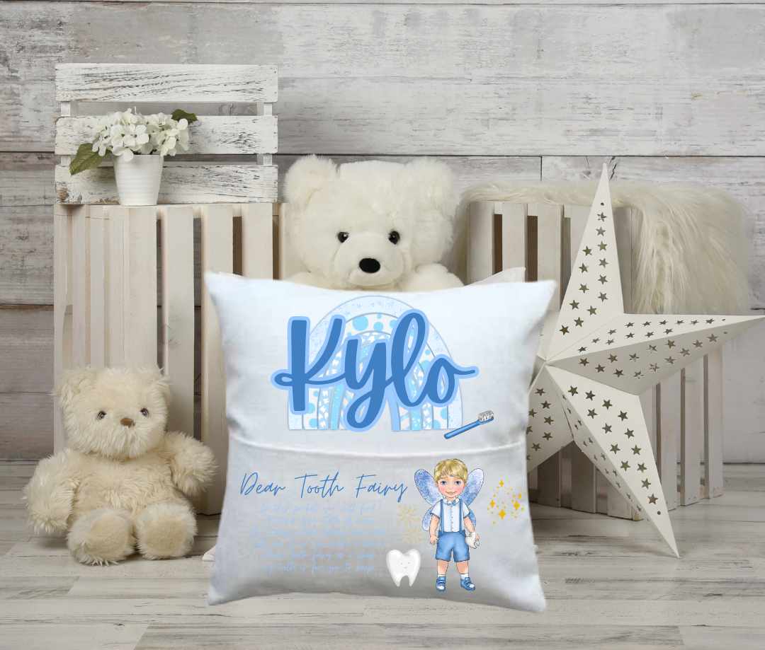 Boy Tooth Fairy - Personalised Pocket Pillow