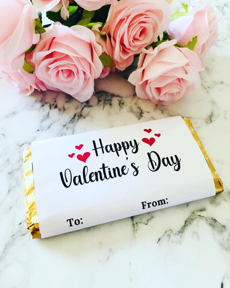 Happy Valentine’s Day galaxy chocolate bar Wrapper