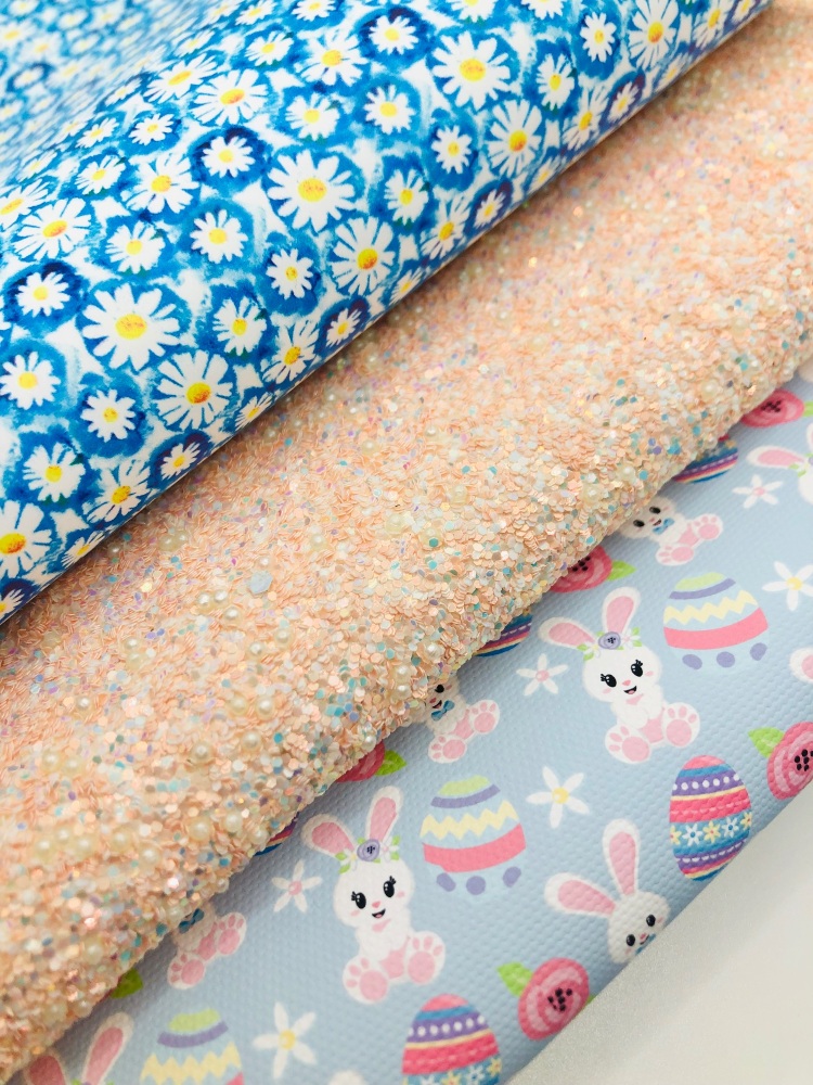 Easter baby bunny daisy Print Fabric Fiver Friday Bundle
