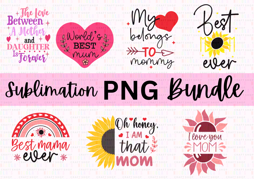 Mothers day downloadable digital art png bundle sublimation