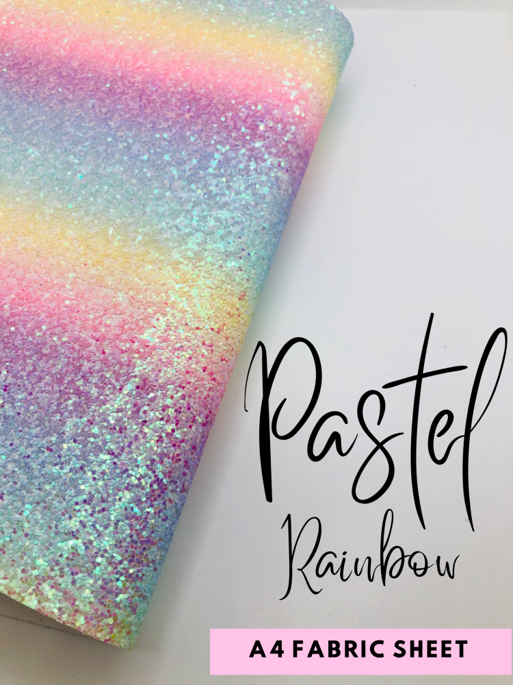 Pastel Rainbow Chunky Glitter Sheet
