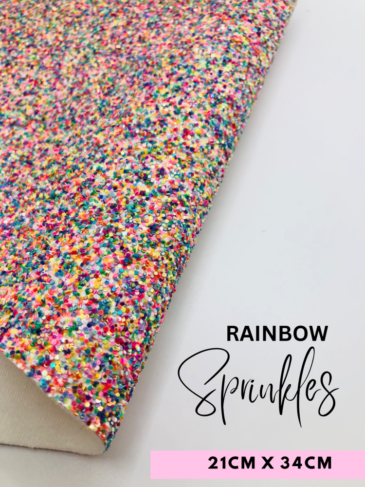 Sprinkles a grade thick chunky glitter fabric
