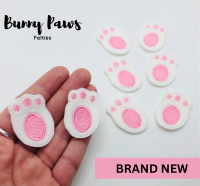 Cute easter Bunny paw prints feltie embellishment
