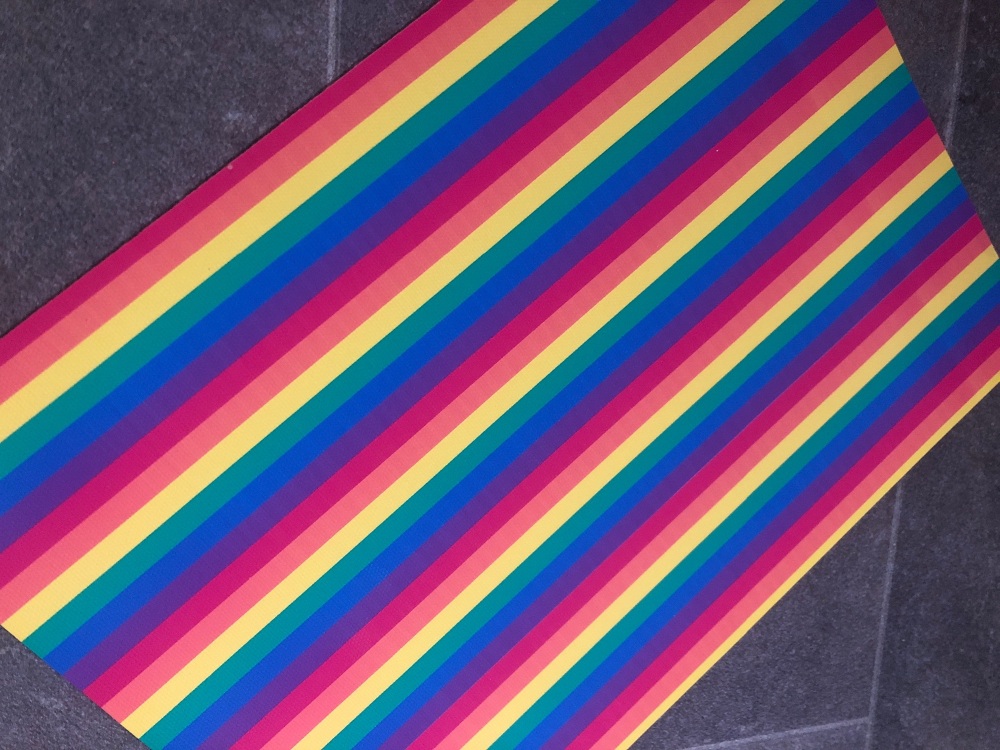 Rainbow bold stripe canvas print