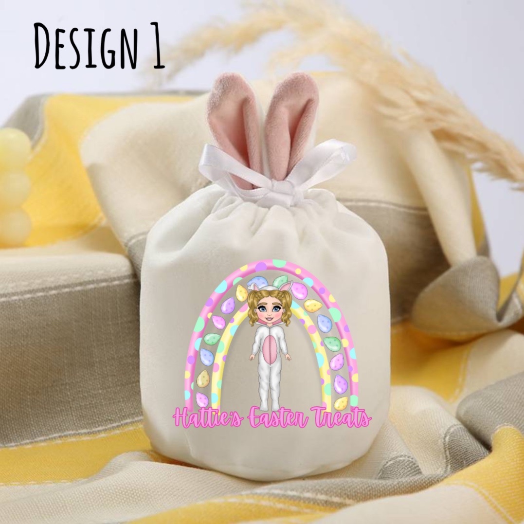 Velvet Easter Bunny Ear Drawstring Bag (More Colours)