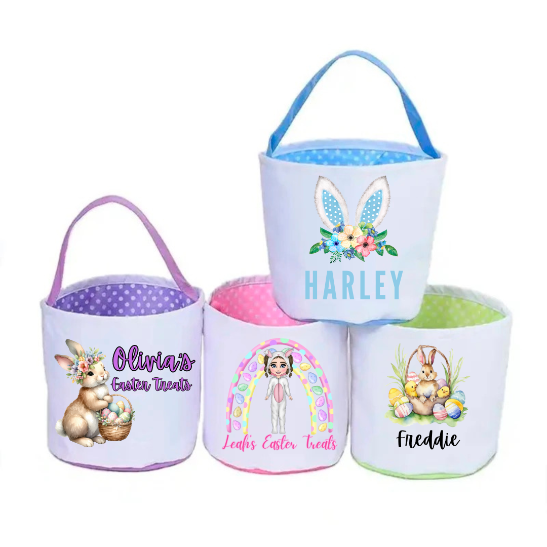 Easter polka dot bucket bags