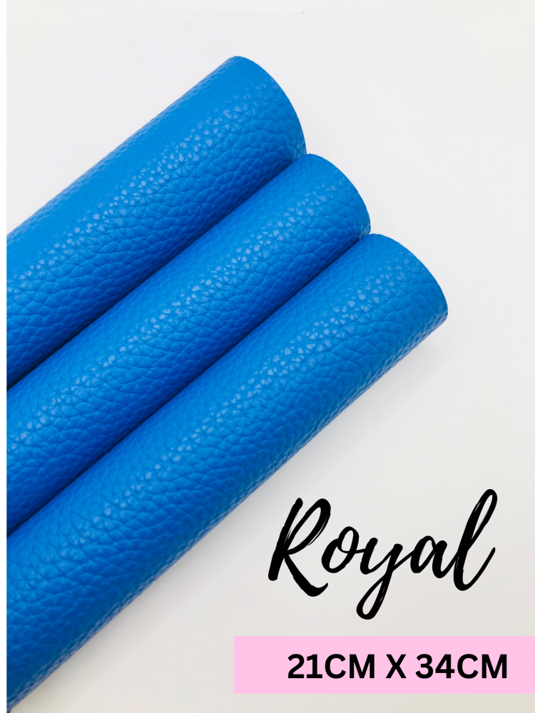 Royal Blue litchi leatherette