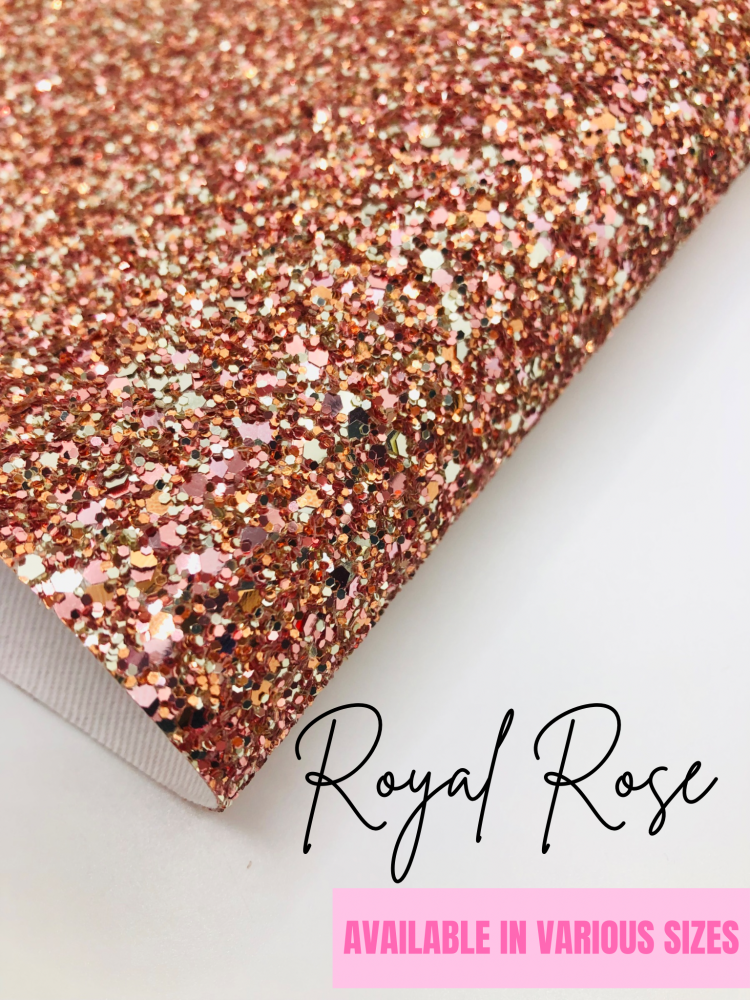 LUXURY -  Royal Rose chunky glitter fabric