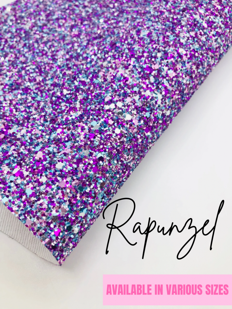 LUXURY -  Princess Rapunzel chunky glitter fabric