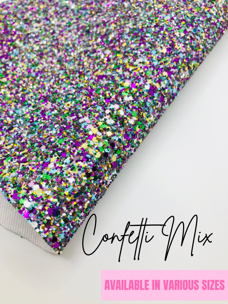 LUXURY -  Confetti Mix chunky glitter fabric
