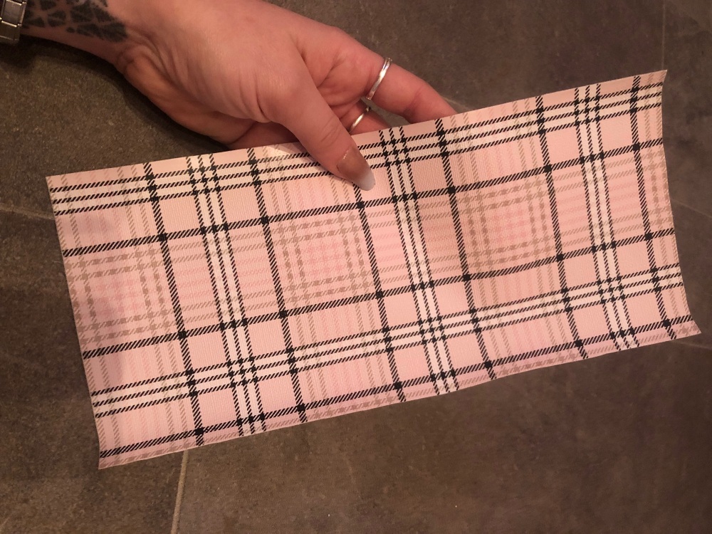 Burberry Pink Leather Off cut 1/2 A4