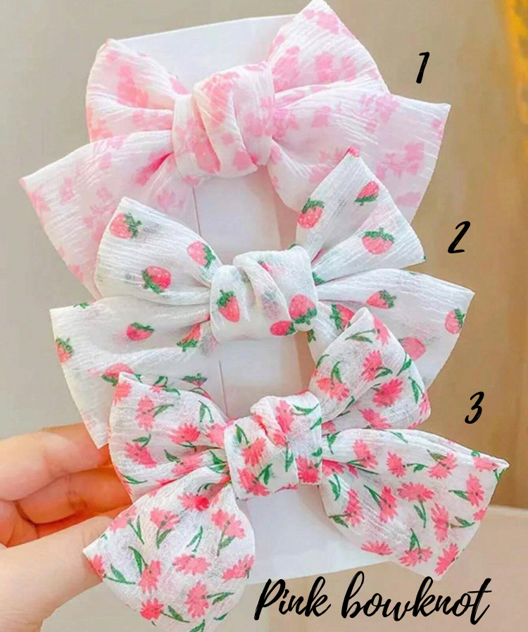 PINK - Spring hair bow on clip stall Filler