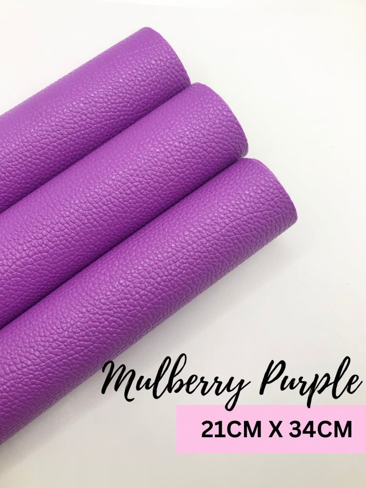 Mulberry Purple litchi leatherette