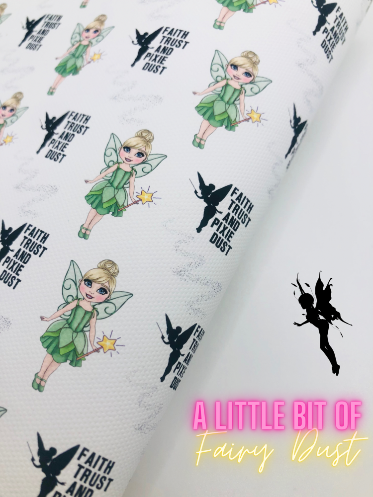 1627 - Tinkerbell inspired edition printed canvas fabric sheet