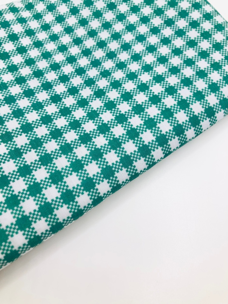GREEN - Cotton Gingham Fabric