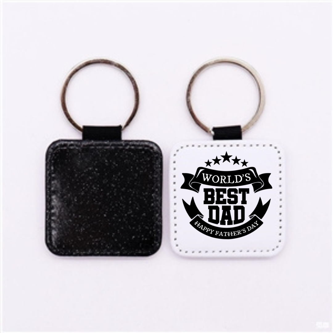 Worlds Best Dad Happy fathers day Luxury Leather Key Chain Gift