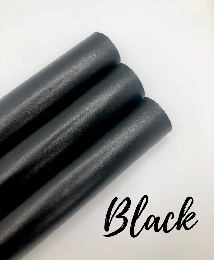 Smooth Plain leather Black