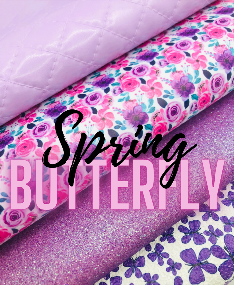 Spring Butterfly fabric bundle (4pcs)