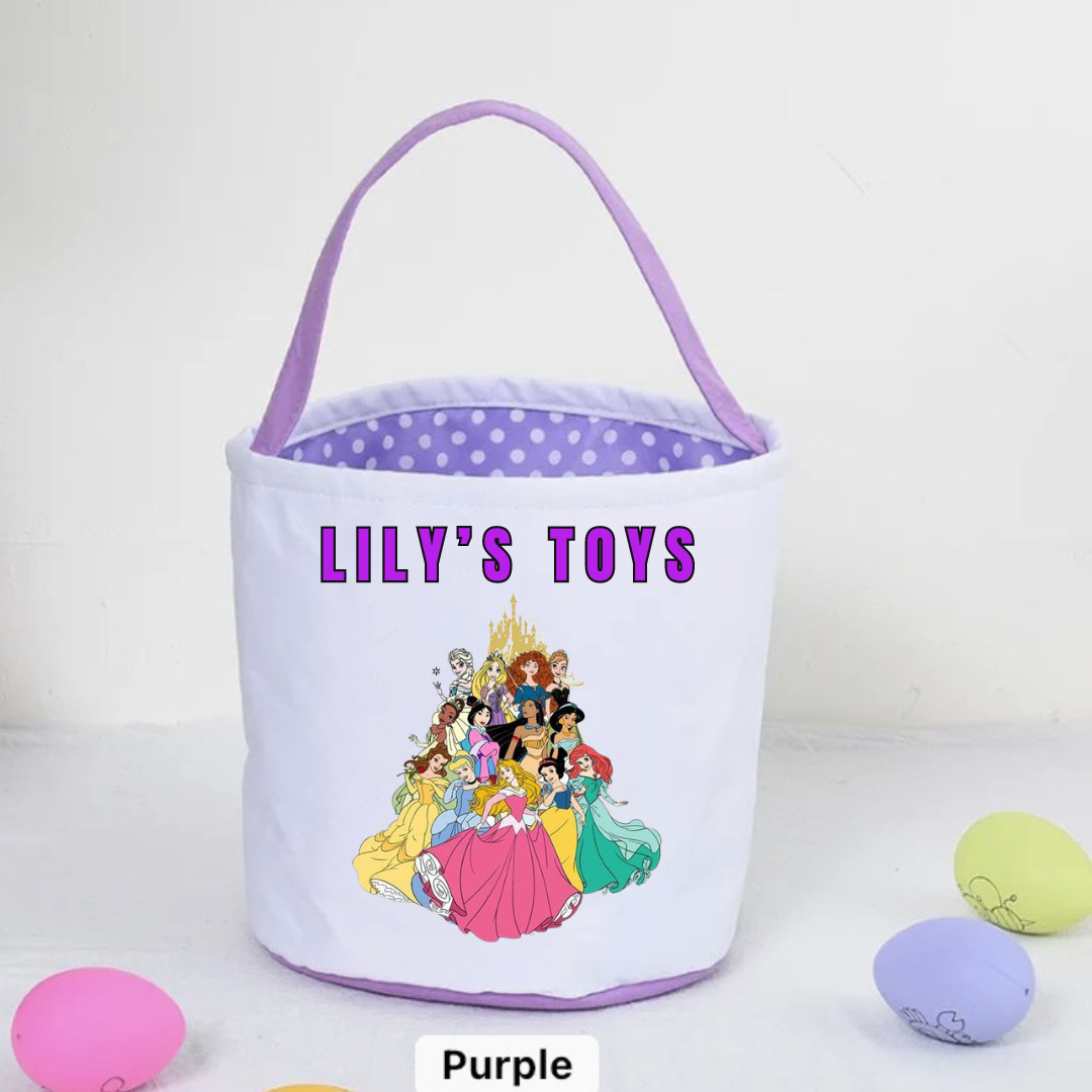 Purple Girls princess toy Bucket Bags