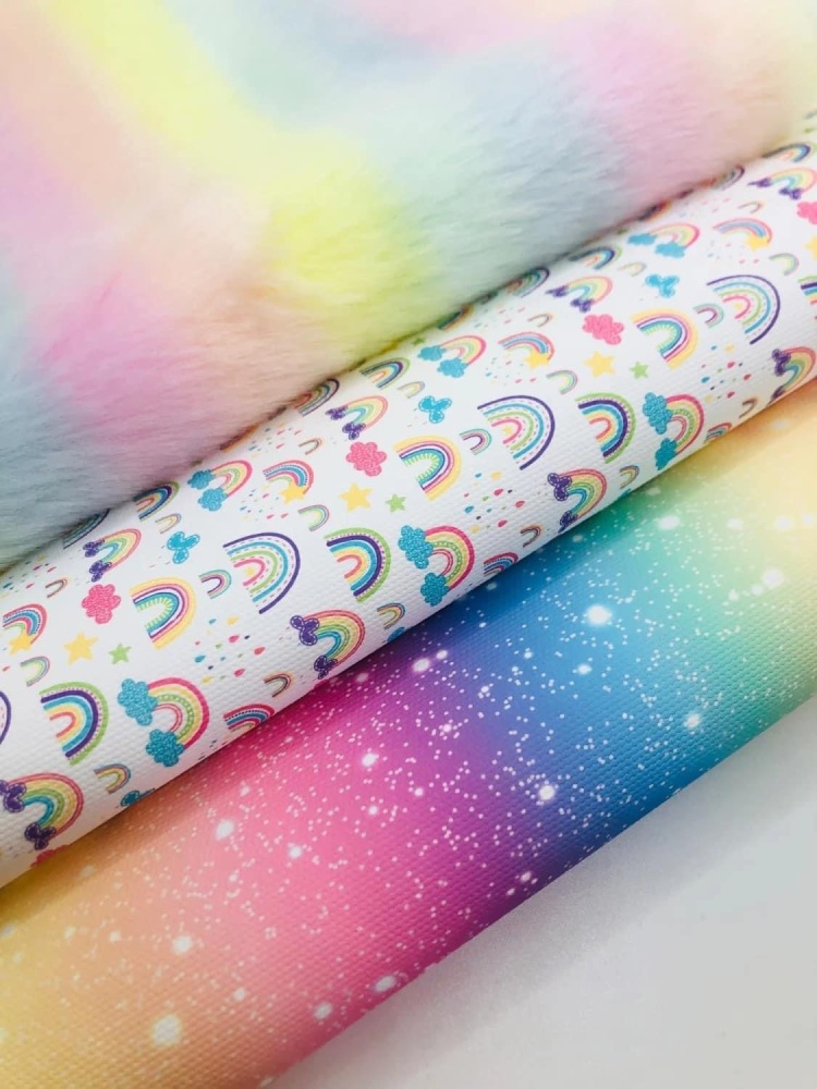 OMG Rainbow Fur Fabric sheet fiver friday Bundle